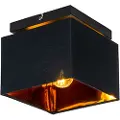 QAZQA Moderne loftslampe sort med guld - VT