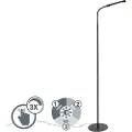 QAZQA Design gulvlampe sort inkl. LED med touch-dæmper - Palka