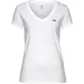 Levi's Levi'stil kvinder. 85341-0002 Perfect V-neck T-shirt hvid (M), Casual, Bomuld, Korte ærmer