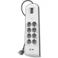 Belkin Bsv804vf2m Surge Strip Protection Socket 8 Slots 2 Usb Forlængerledning