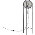 QAZQA Moderne gulvlampe sort - Mesh Ball