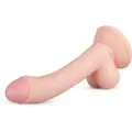 Huismerk Vince - dildo med testikler og forhud - 19,5 cm (natur)