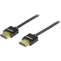 Deltaco tynd HDMI-kabel, 1m, sort 7340004682653 Modsvarer: N/A
