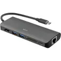 Deltaco USB-C dockingstation 6 porte med understøttelse af opladning 7333048021014 Modsvarer: N/A