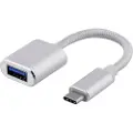 Deltaco Usb-c 3.1 To Usb-a Adapter Otg 10 Cm - Silver 0.1m. Usb C Usb A Sølv