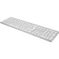 Deltaco Fullsize Bluetooth 3.0 Aluminum Keyboard Silver (Nordic) - Tastatur - Nordisk - Sølv