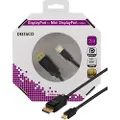 Deltaco Dp-1121-k Displayport Kabel 2 M Mini Displayport Sort 2m. Displayport Mini Displayport Sort