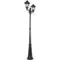 QAZQA Sort udendørs lanterne 220 cm 2-lys IP44 - Havana