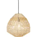 QAZQA Rustik pendellampe rattan 41 cm - Bishop