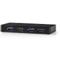 Nedis Uhubu3420bk Usb-hub Usb-a M-4x Usb-a H 4-ports Usb 3.2 Gen 1 Strømforsynet