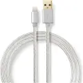 Nedis Nylon Guld Lightning 8-benet Til Usb-a Hankabel 48 Mbps Belagt/flettet Aluminium 1 M