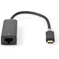 Nedis Guld Ccbw64952at02 Usb-netværksadapter Usb 3.2 Gen 1 1 Gbps Usb-c M-rj45 Guldbelagt 0.2 M