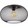 QAZQA Moderne loftslampe sort 45 cm - Mesh Ball