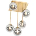 QAZQA Moderne loftslampe guld 5-lys med røgglas - Athen