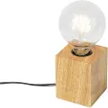 QAZQA Rustik bordlampe træ natur - Bloc