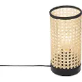 QAZQA Rustik bordlampe rattan - Kata