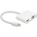 Prokord Adapter Mini Displayport To Hdmi (w Audio) Vga White Mini Displayport Hdmi + Vga (d-sub) Hvid