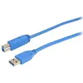 Prokord Usb-kabel 1m. Usb A Usb B Blå
