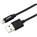 Cirafon Am To Lightning Cable 1.0m - Black - New Mfi 1m. Sort