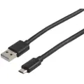 Cirafon Microusb-kabel 2m. Micro-usb A Usb A Sort