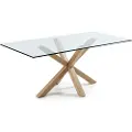 Kave Home - Spisebord med træeffekt Argo 200 cm - Transparent - Spiseborde - - Homeroom