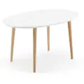 Kave Home - OAKLAND bord 140(220)x90 cm - Hvid - Spiseborde - - Homeroom