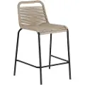 Kave Home - Barstol Lambton, siddehøjde 62 cm 4-pak - Sort - Barstole - - Homeroom