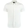 Armani Exchange AIX Armani Exchangetil mænd. 8NZCBFZN10Z0113 Kortærmet poplinskjorte hvid (XL), Casual, Bomuld, Korte ærmer