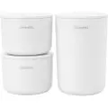 Brabantia Køkken opbevaring krukker, sæt med 3 stk, hvid, Brabantia