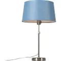QAZQA Bordlampe kobber med grå skærm 35 cm justerbar - Parte