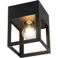QAZQA Moderne loftslampe sort - Cela