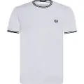 Fred perry Fred Perrytil mænd. M1588 T-shirt M1588 Twin Tipped hvid (L), Casual, Bomuld, Korte ærmer