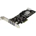 StarTech.com 4 Port Dual Bus PCI Express PCIe USB 3.0 Card w/ UASP & Power