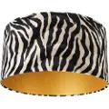 QAZQA Fløjlslampeskærm Zebra Print 50/50/25 Guld Indvendig