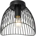 QAZQA Design loftslampe sort 20cm - Pua