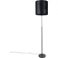 QAZQA Gulvlampe sort skærm sort 40 cm justerbar - Parte