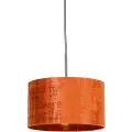 QAZQA Moderne pendellampe sort med orange skærm 35 cm - Combi