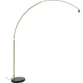 QAZQA Bue lampe messing og sort marmor base justerbar - XXL