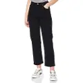Levi's Levi'stil kvinder. 72693-0012 Ribcage Straight Ankle Jeans Sort (24/29), Casual, Bomuld