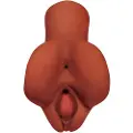 PDX Pick Your Pleasure - 2i1 realistisk masturbator (brun)