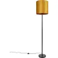 QAZQA Klassisk gulvlampe sort skærm guld 40 cm - Simplo