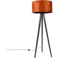 QAZQA Gulvlampe Tripod sort med skærm rød 50 cm - Tripod Classic