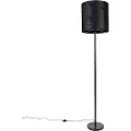 QAZQA Moderne gulvlampe sort skærm sort 40 cm - Simplo