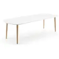 Kave Home - OAKLAND bord 160(260)x100 cm - Hvid - Spiseborde - - Homeroom