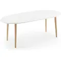 Kave Home - OAKLAND bord 120(200)x90 cm - Hvid - Spiseborde - - Homeroom