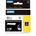 Dymo Rhino permanent polyester | 9mm x 5.5m | sort på hvid