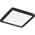 TRIO Kvadratisk loftslampe sort 30 cm inkl. LED 3-trins dæmpbar IP44 - Lope