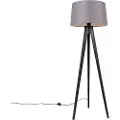 QAZQA Tripod sort med linieskærm mørkegrå 45 cm - Tripod Classic