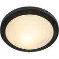 QAZQA Smart loftslampe sort 31 cm inkl. WiFi A60 IP44 - Yuma