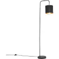 QAZQA Smart gulvlampe sort inkl. WiFi A60 lyspære - Lofty